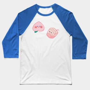 cute kawaii pastel pink peach and strawberry milk Baseball T-Shirt